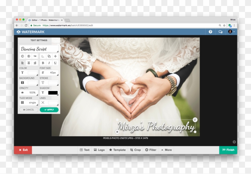 To Use Your Logo As Your Watermark, Choose The Logo - Use Photo As Watermark Clipart