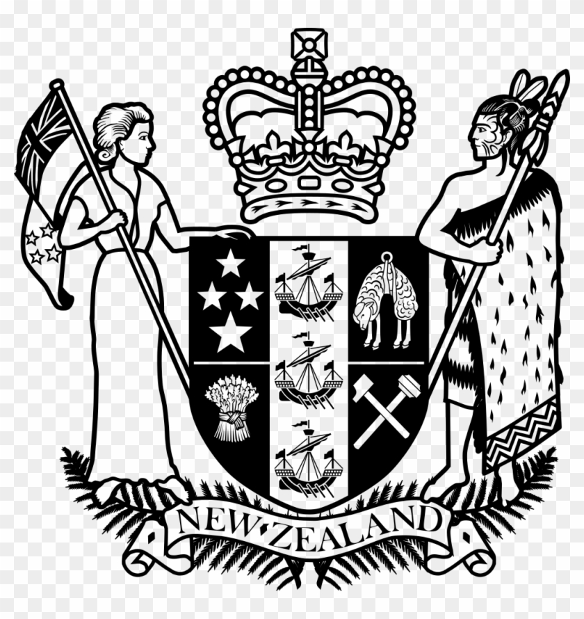 Coat Of Arms Of New Zealand - High Commission Of New Zealand, London Clipart #4401969