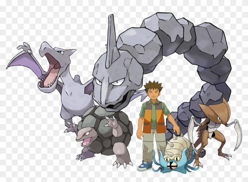 Team Brock Aerodactyl, Golem, Onyx, Omastar, And Kabutops - Onix Pokemon Go Clipart