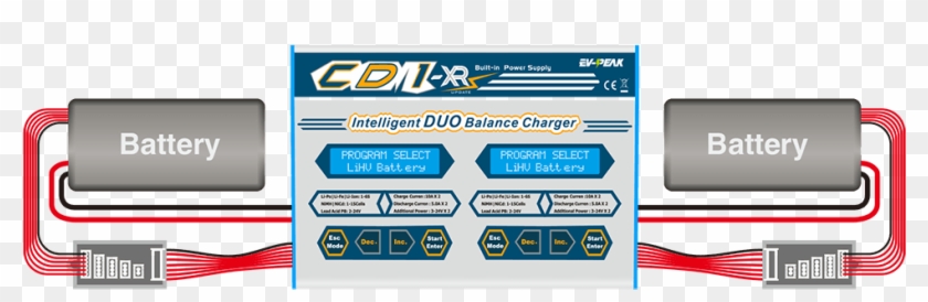 Ev Peak Cd1 Xr 10a Rc Balance Charger Twin Charger - Graphic Design Clipart