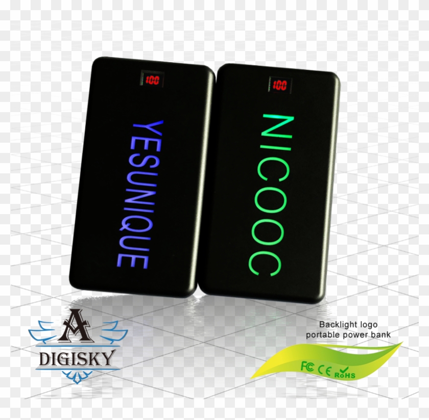 Led Display Logo Portable Mobile Charger Bank - Graphics Clipart #4403285