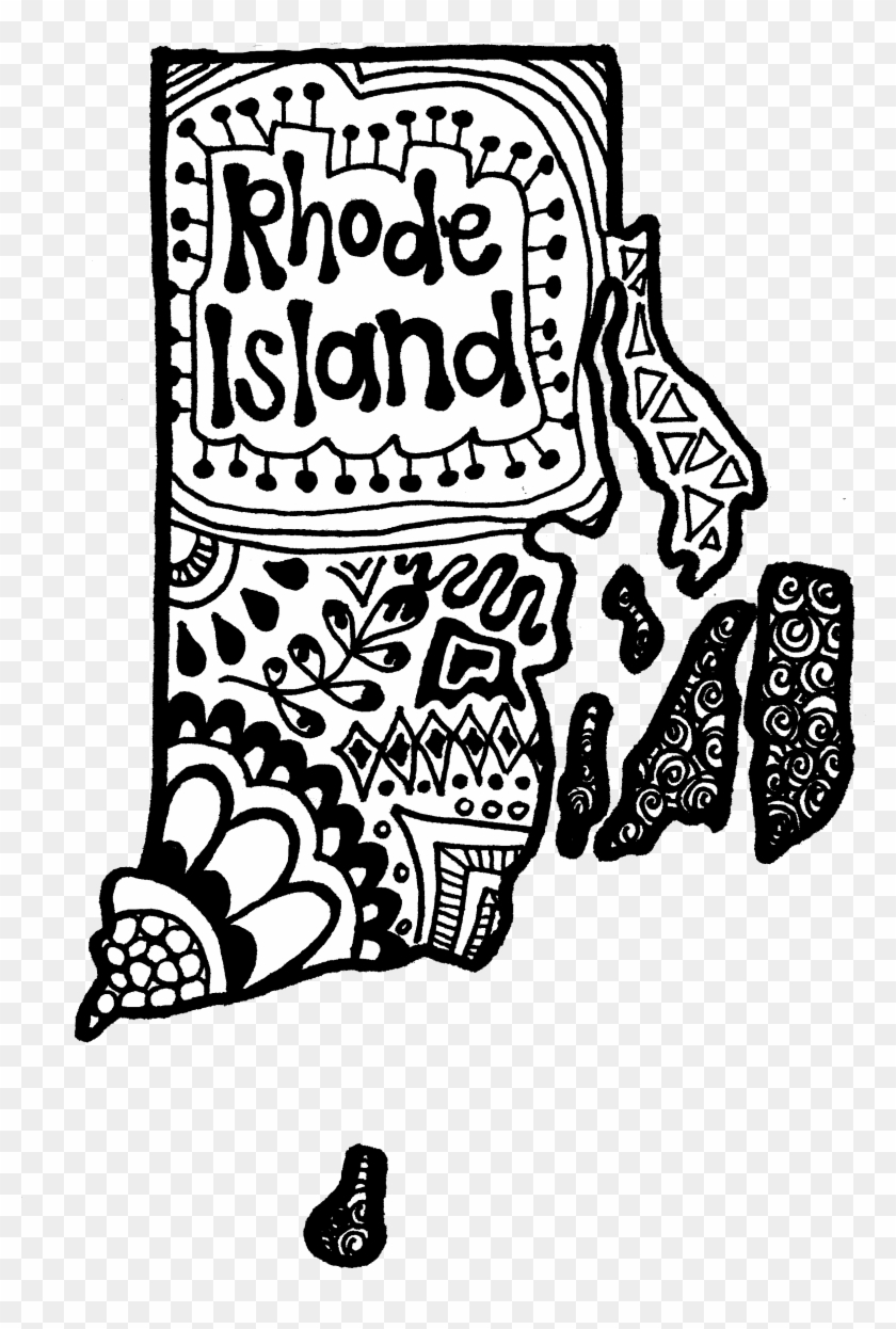 Rhode Island Zentangle - Illustration Clipart
