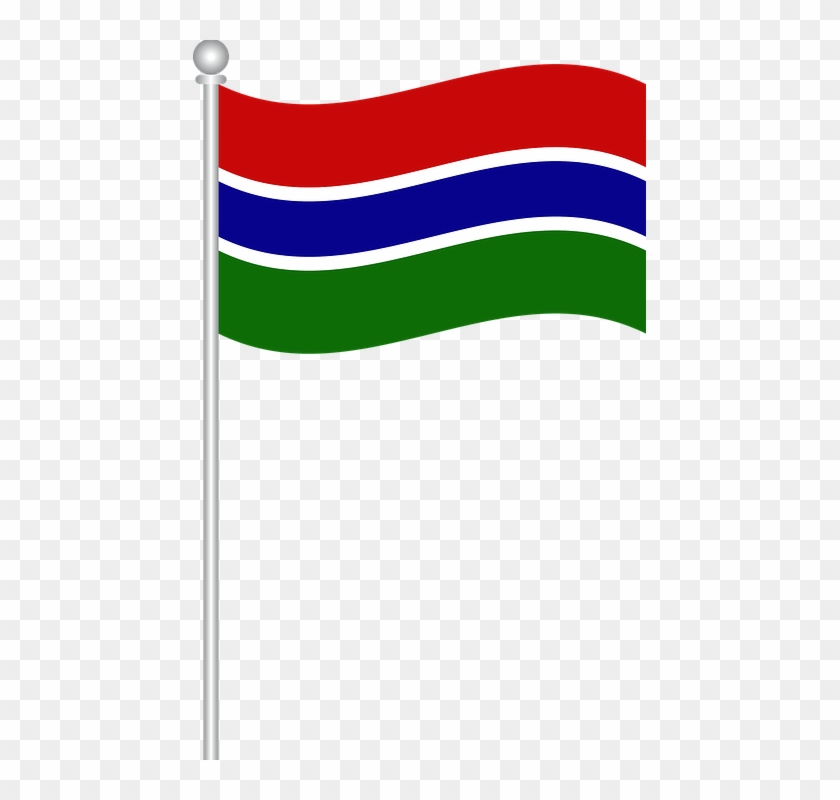 Flag Of Gambia, Flag, Gambia, World Flags - Gambia Flag Png Clipart #4404834