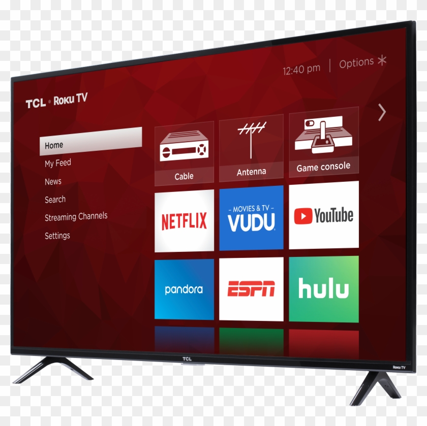 Tcl 50" Class 4k Ultra Hd Roku Smart Led Tv (50s421) - Tcl Smart Tv 32 Inch Clipart