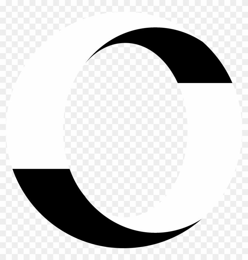 Opera Logo Black And White - Crescent Clipart #4405458