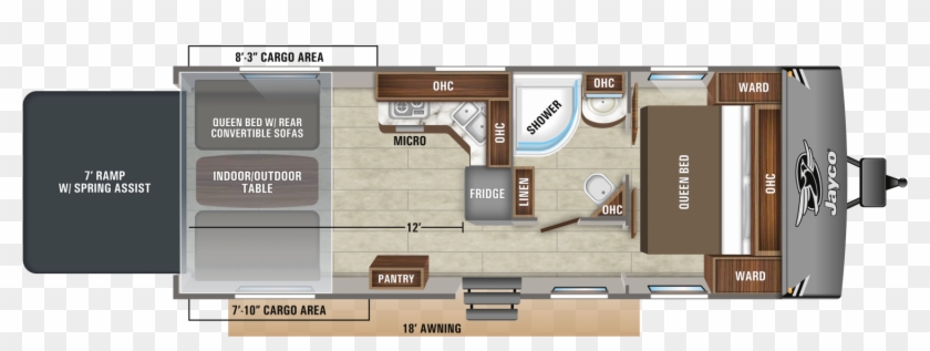 Octane Super Lite 273 Floorplan - Caravan Clipart