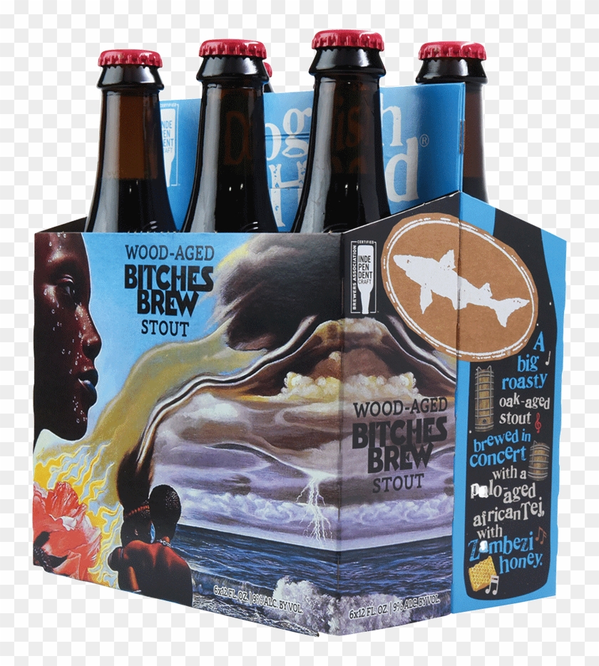 Dogfish Head Wood-aged Bitches Brew Has An Alcohol - Beer Bottle Clipart #4405903