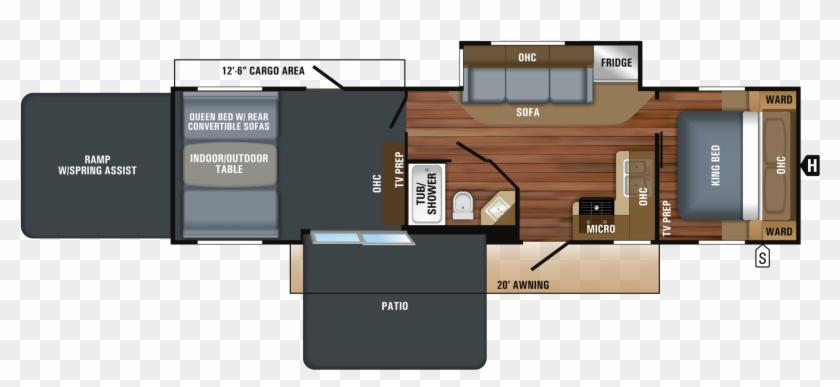 2018 Octane T32h Floorplan - Octane 32g Clipart