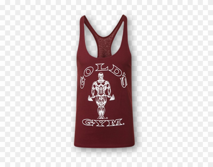 **special** Gold's Gym Deep Cut Stringer Vest Burgundy - Golds Gym Stringer Black And White Clipart #4407996