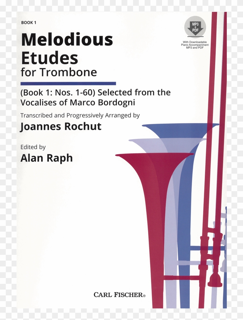 Joannes Rochut "melodious Etudes For Trombone Book - Melodious Etudes For Trombone Clipart