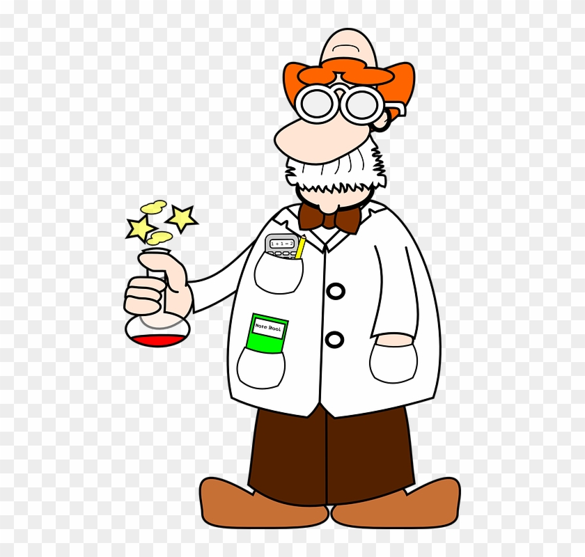 Chemist Scientist Researcher Man Flask Lab - Chemist Clipart - Png Download #4410064