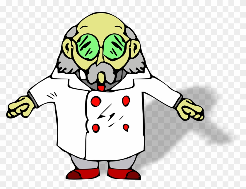 Scientist Professor Man Researcher - Mr Green Characteristics Living Things Clipart #4410187