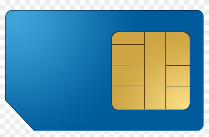 Big Blue Sim Card E1 Clipart #4410690