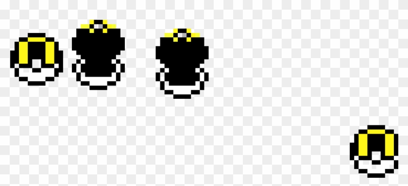 Pokeball Open - Pixel Art Pokeball Open Clipart