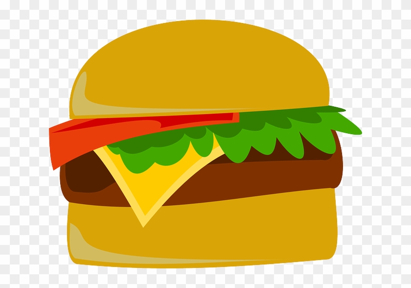Burger Vector Coloring - Cheeseburger Clipart - Png Download