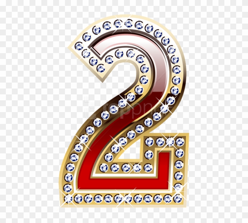 Free Png Gold And Red Number Two Png Images Transparent - Happy New Year 2019 Diamonds Clipart #4411246