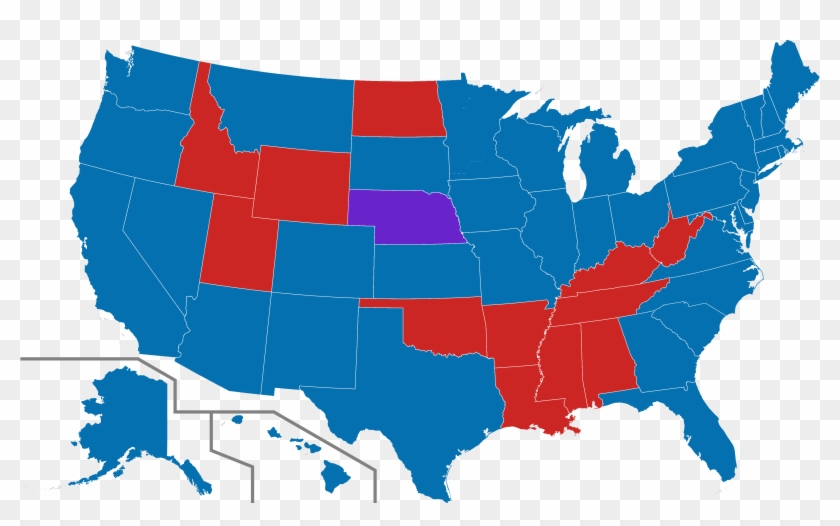2016 Us Presidential Election Polling Map Gender Gap - Us Senate Map 2019 Clipart