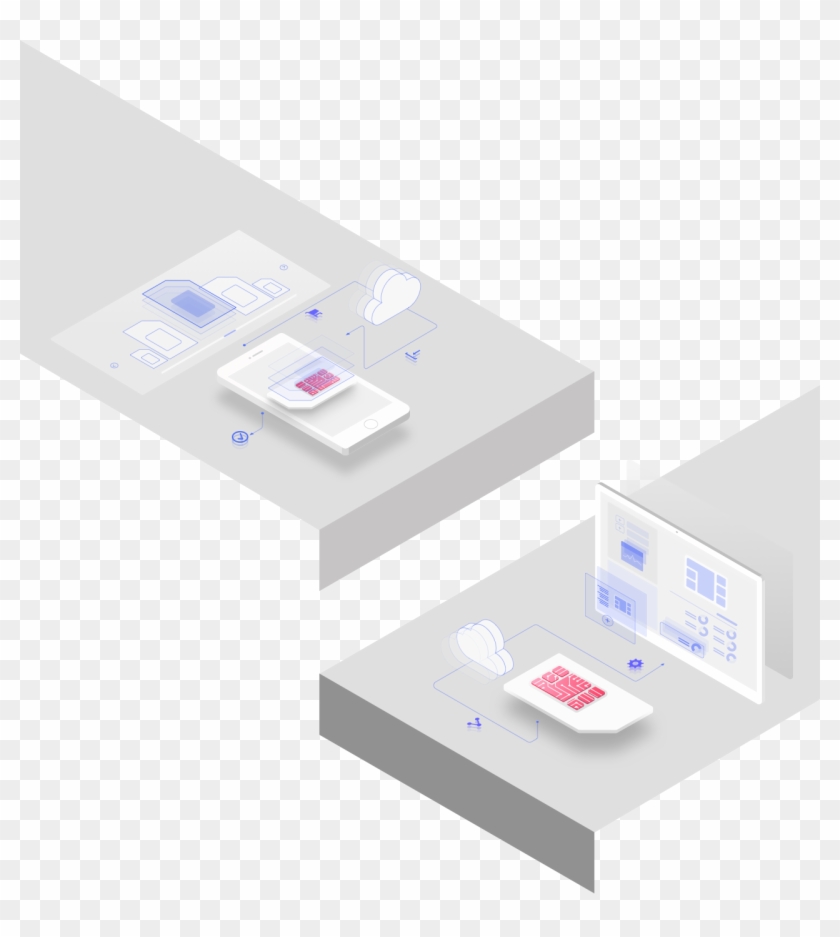Sim Card Platform - Brochure Clipart