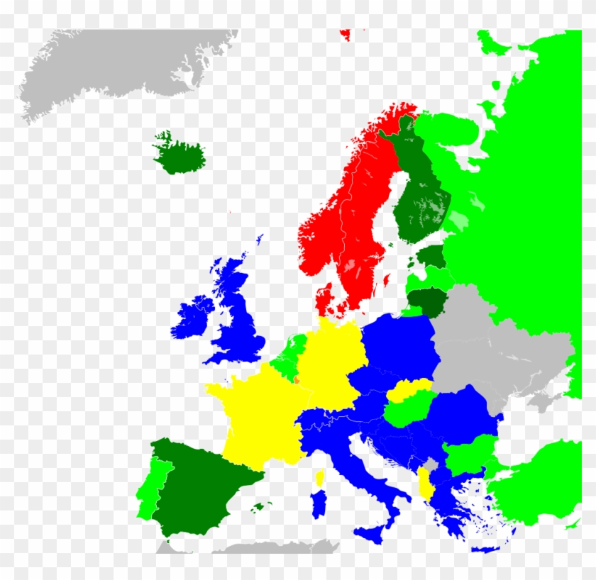 West Europe Grey Map Clipart