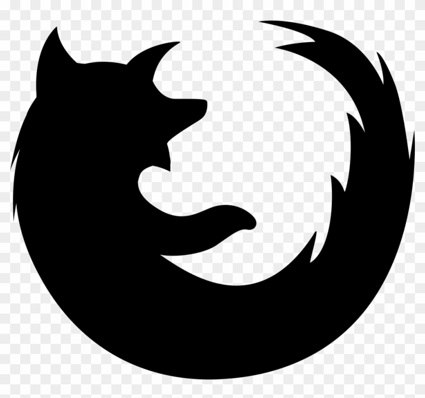 Mozilla Firefox Comments - Firefox Logo White Png Clipart #4412635