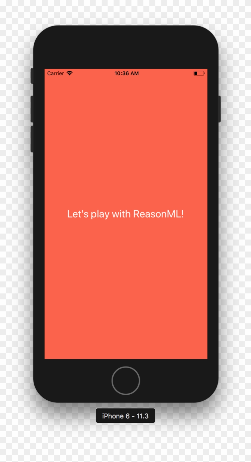Getting Started With Reasonml And React Native - Iphone 8 Plus Simulator Clipart #4412888