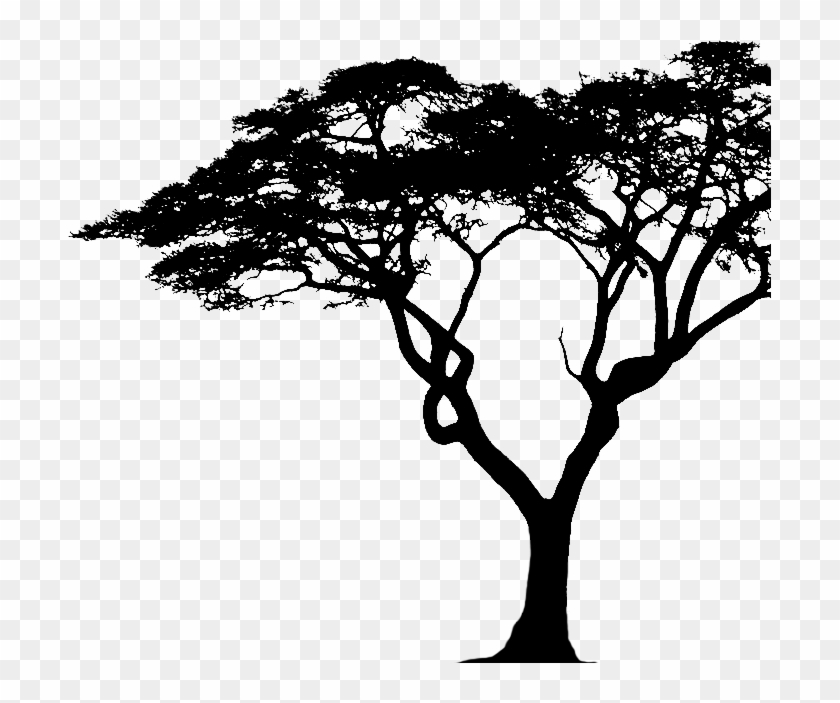 Tree 2d Black Png Clipart #4412968