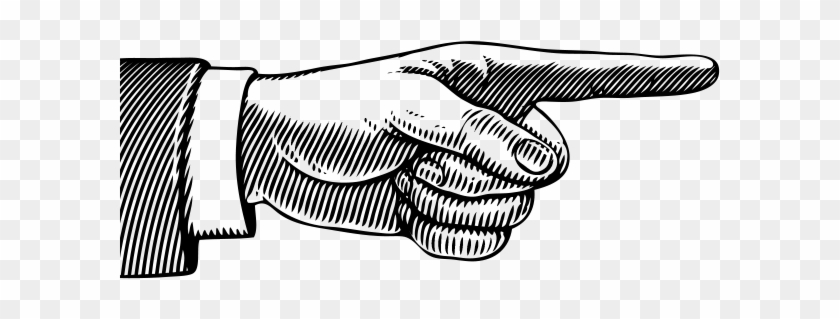 Streets In The Bid - Pointing Finger Engraving Clipart #4412973