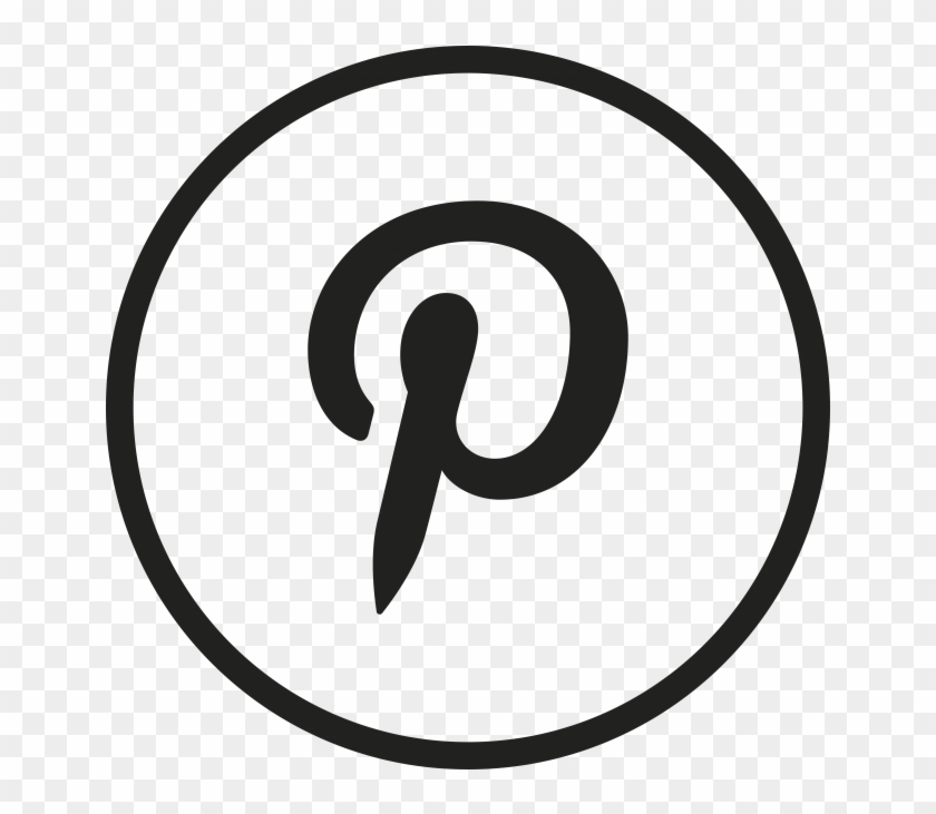Black Social Media Icon - Pinterest Clipart