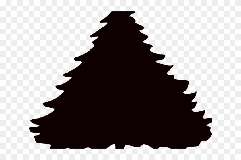 Fir Tree Clipart 2d Paper - Black Christmas Tree Clipart - Png Download #4413552