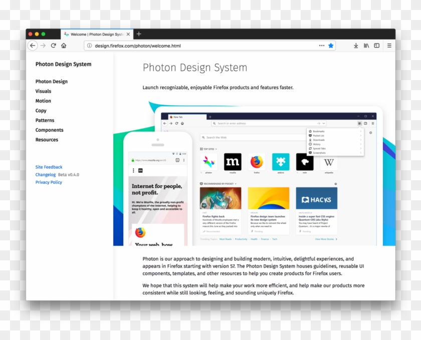 Firefox Quantum Interface Clipart