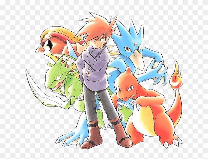 Gary Oak Pokemon - Pokemon Manga Blue Clipart #4413912