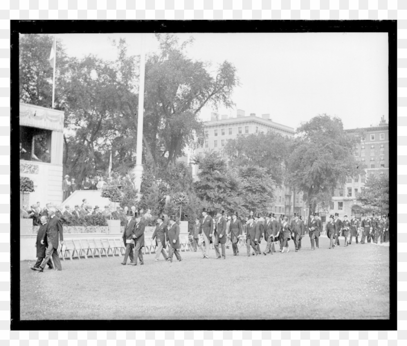 Former President Coolidge Walking In The Parade Commemorating - Monochrome Clipart #4414154