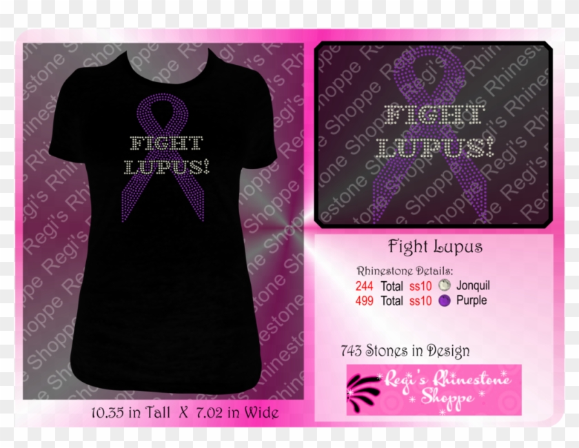 Fight Lupus Ribbon Rhinestone Digital Download Rrs - Illustration Clipart #4414909