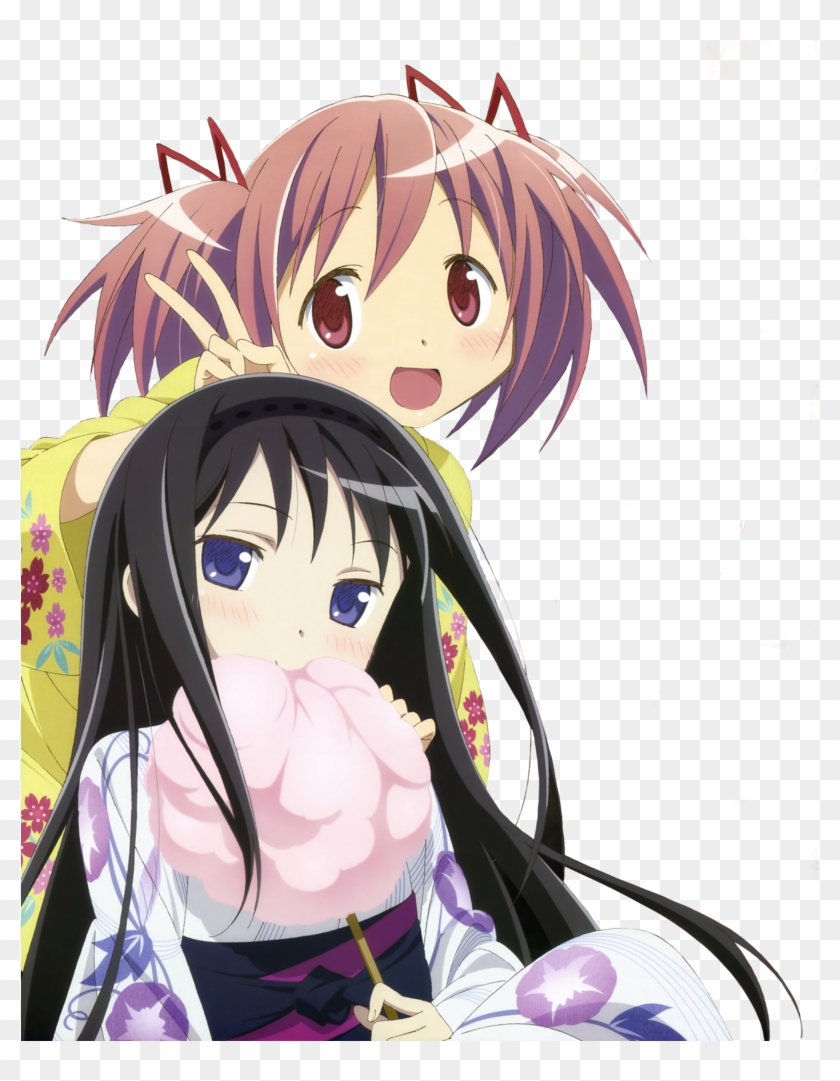 Homura And Madoka - Puella Magi Madoka Magica Homura And Madoka Clipart #4415041