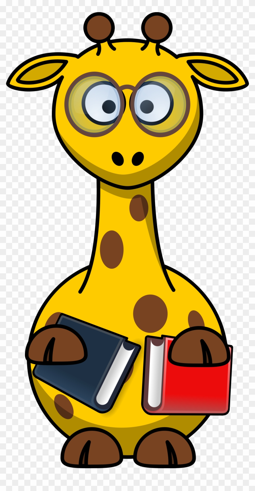 Giraffe-liest - “ - Cartoon Animals Clipart - Png Download #4415046