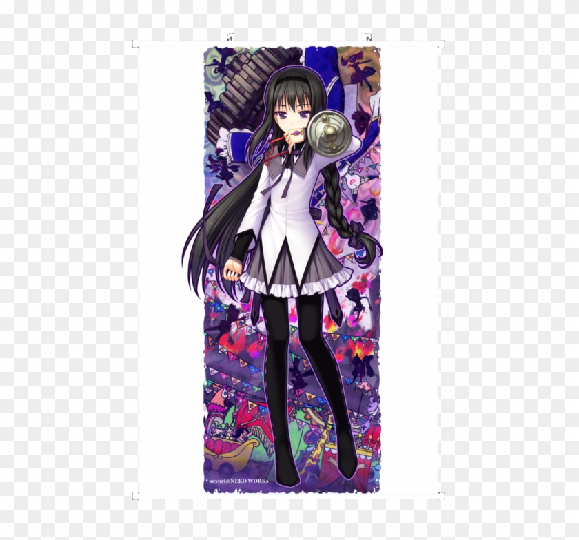 Wall Scroll Puella Magi Homura - Homura Akemi Clipart #4415213