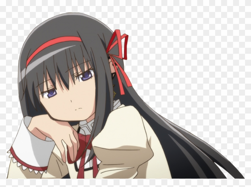 View Samegoogleiqdbsaucenao Homura Bored , - Madoka Magica Smug Homura Clipart
