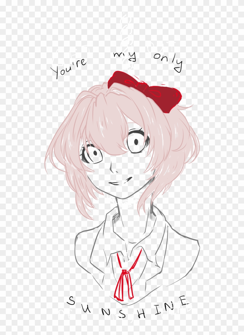 Doki Doki Literature Club Sayori - You Are My Sunshine My Only Sunshine Ddlc Clipart