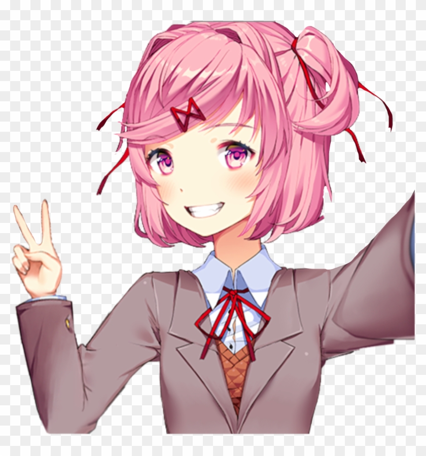 Natsuki Bestgirl Ddlc Dokidokiliteratureclub Dokidokili - Doki Doki Literature Club Natsuki Sprites Clipart #4415835