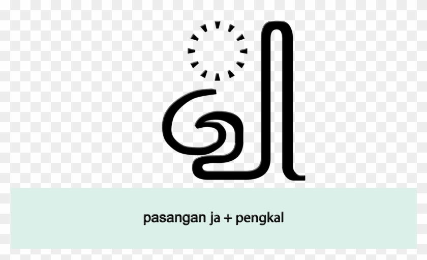 Aksara Jawa Pasangan Ja Pengkal - Calligraphy Clipart #4415858