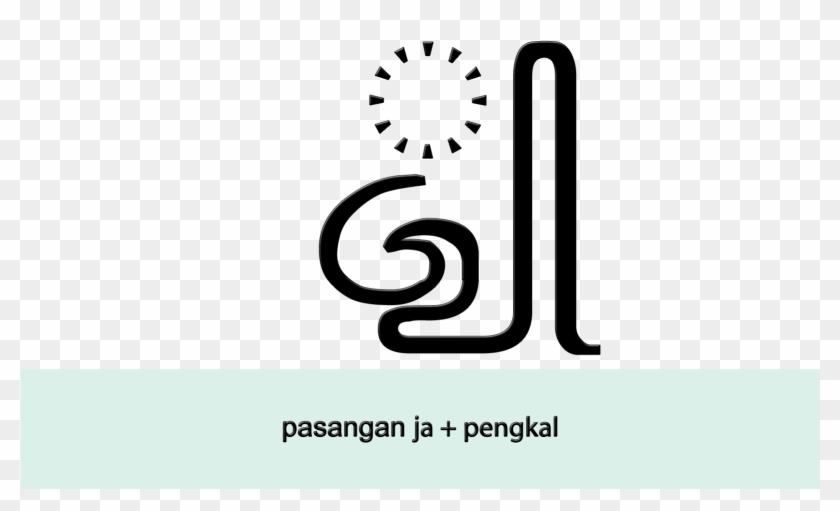 Aksara Jawa Pasangan Ja Pengkal - Calligraphy Clipart