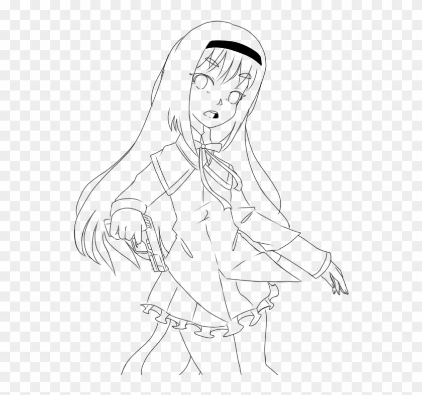 Akemi Homura♡ - Line Art Clipart #4416243