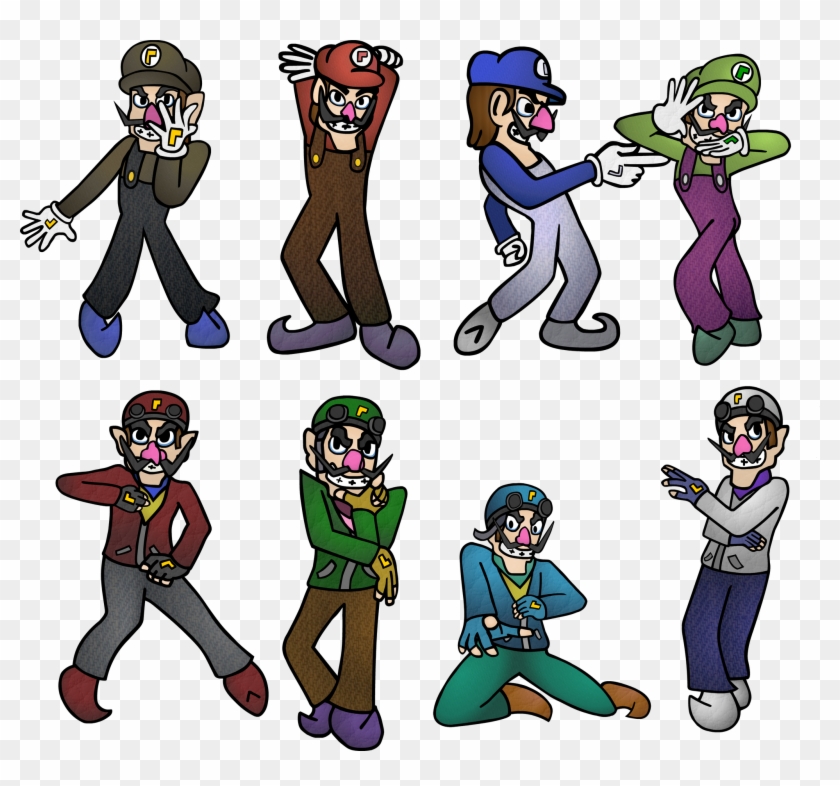 Brawl Minus - Waluigi Jojo Pose Clipart