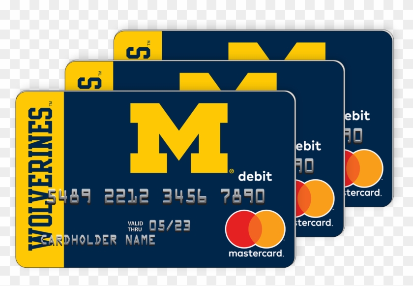 Michigan Wolverines Fancard Prepaid Mastercard Group - University Of Michigan Clipart #4416843