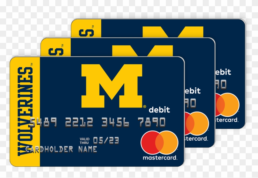 Michigan Wolverines Fancard Prepaid Mastercard Group - University Of Michigan Clipart