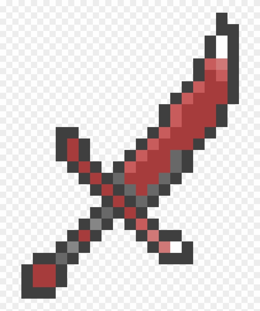 Ruby Sword Minecraft , Png Download - Minecraft Wood Pickaxe Transparent Clipart #4417343