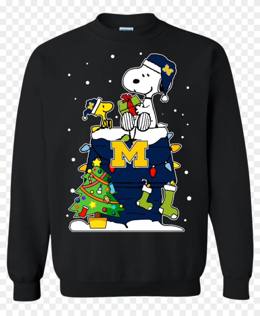 Michigan Wolverines Ugly Christmas Sweaters Snoopy - Rick And Morty Pullover Clipart