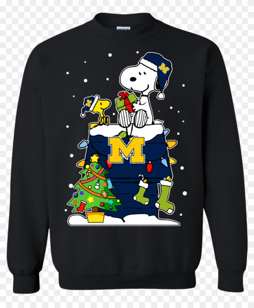 Michigan Wolverines Ugly Christmas Sweaters Snoopy - Rick And Morty Pullover Clipart #4417485