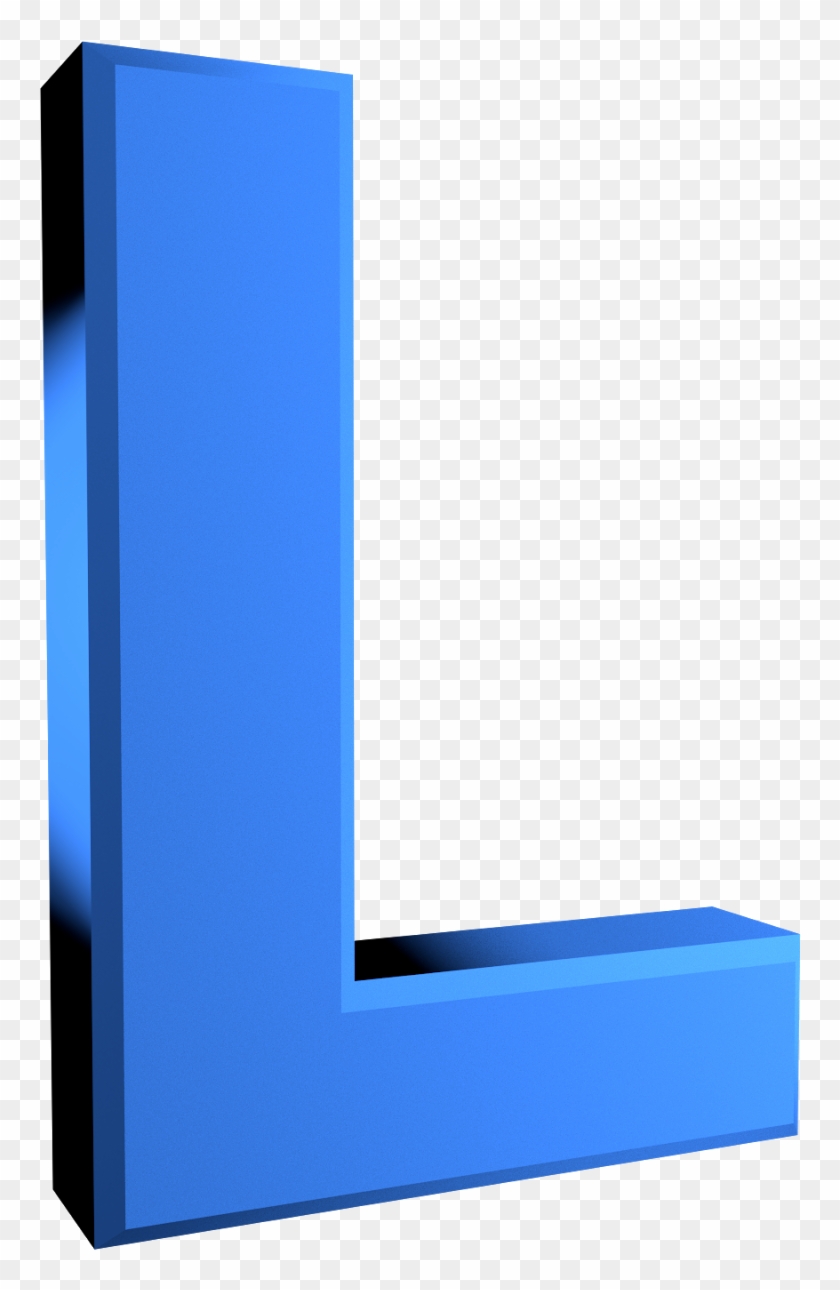 Abecedario 3d, Png, Svg File - Letter L Blue Clipart