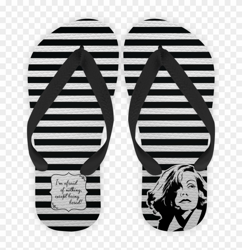 Chinelo Don't Bore Greta Garbo - Blue White Striped Havaianas Clipart #4418158